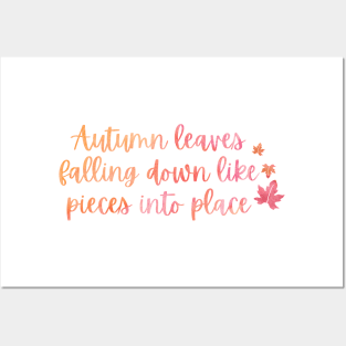 Autumn Leaves All Too Well Lyric (vibrant) Taylor Swift Posters and Art